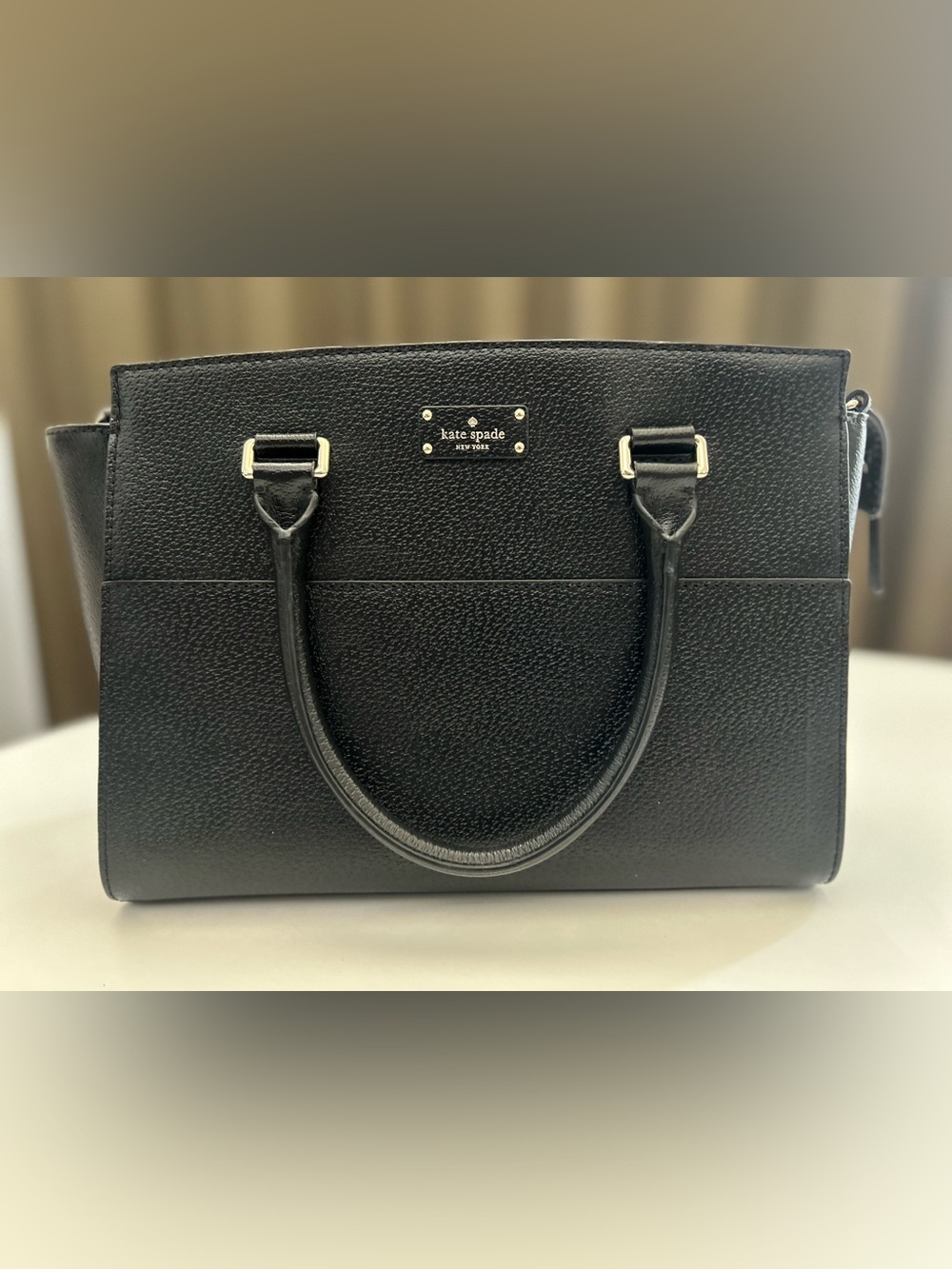 kate spade New York Lana Grove Street Black Leather Satchel - Like New